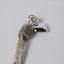 Silver Rhinestone Loop Keychain with Heart Charm